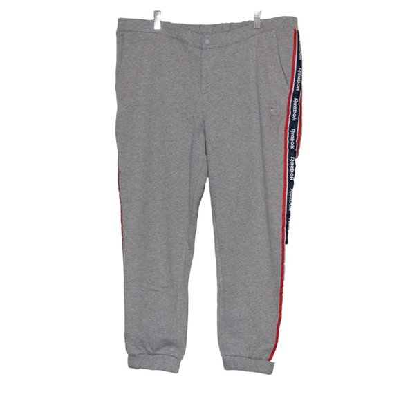 Reebok Women's Snap Pants Size XL Grey Heather Jogger Sweatpants - Picture 7 of 9
